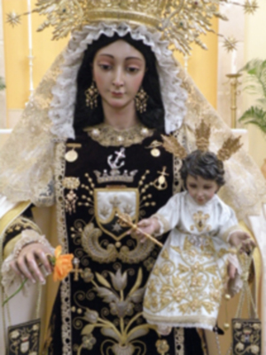 Besamanos de la Marinera Virgen del Carmen de la Parroquia de San Leandro.