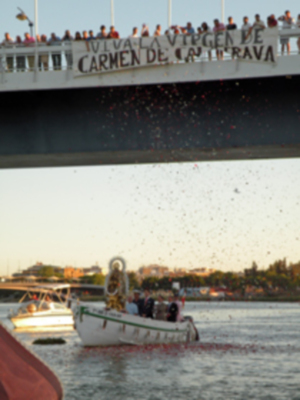 Procesión marinera de la virgen del Carmen de Calatrava.