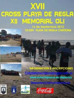 El Cross Playa de Regla cerrará el verano deportivo el domingo 16 de septiembre(Chipiona)