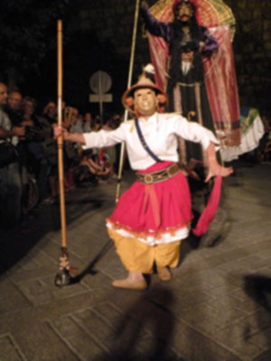 Sevilla.El Histórico Teatro Tascabile di Bérgamo en la Plaza del Triunfo.