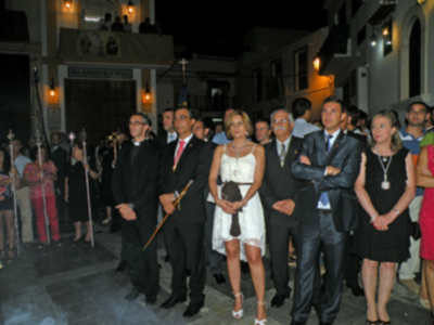 Sevilla.En la villa de Alcalá del Río (Sevilla), se celebró la procesión de subida del Santo Patrón San Gregorio de Osset