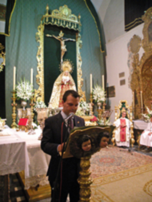 Provincia. Antonio Rendón.Solemne Función conmemorativa del XLI  Aniversario de la Coronación Canoníca de la Virgen de las Angustias de Alcalá del Río.
