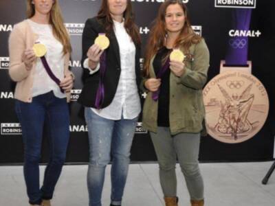 Las chicas de oro de olimpiada de Londres despiden el año con Michael Robinson en Canal Plus