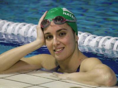 Marta Gómez Battelli, en los Campeonatos del Mundo de natación adaptada