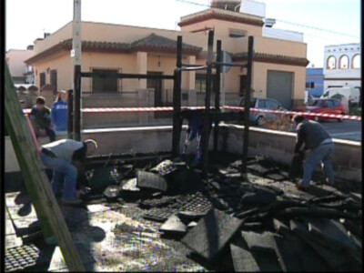 Servicios Municipales pide respeto hacia el mobiliario urbano tras un nuevo acto vandálico en el parque de las Antillas(Chipiona) 