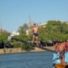 Sevilla.  La cucaña vestigio primitivo en la velá de Triana. 