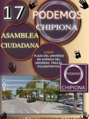 Podemos Chipiona agradece el apoyo en una encuesta digital cuyos datos afirma recibir con cautela 