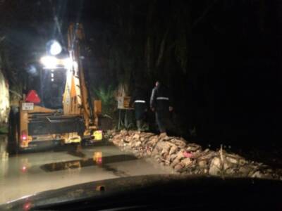 El temporal dejó graves inundaciones y daños importantes daños en amplias zonas rurales de Chipiona 