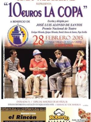 Olvido Producciones trae a Chipiona la obra ?10 euros la copa? a beneficio de la Asociación de Familiares de Enfermos de Alzheimer 