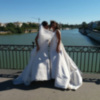 Pareja de novias en el Puente de Triana.