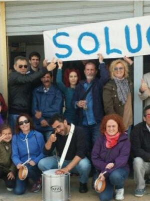 Manifestación hoy contra cierre chiringuito sardinero pidiendo una solución
