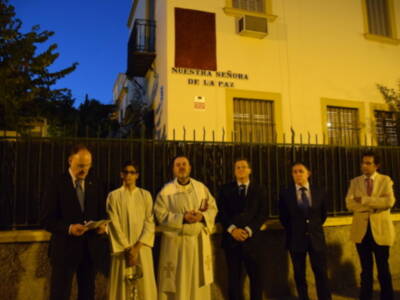 Así fue la inauguración del retablo cerámico de la Reina del Porvenir.