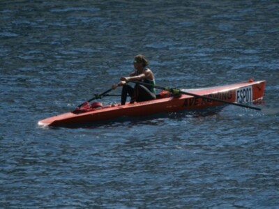 Amina Rouba, en el Campeonato del Mundo de remo de mar