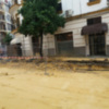 La lluvia empeora el estado de la obras.