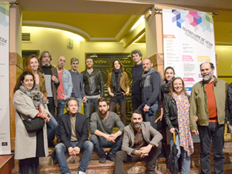 Equipo de Teatro Lope de Vega en una sesión de trabajo.