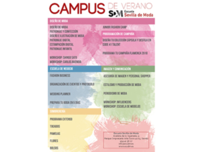 La Escuela Sevilla de Moda, Centro de Estudios Artísticos Superiores, presenta el Campus de Verano 2017