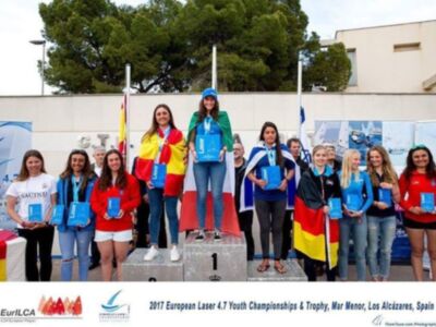 Ana Moncada, subcampeona de Europa de la clase Láser 4.7