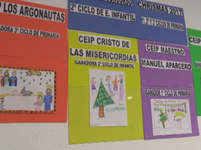 Entregados los premios del concurso de christmas de Navidad de infantil y primaria organizado por la Delegación de Educación