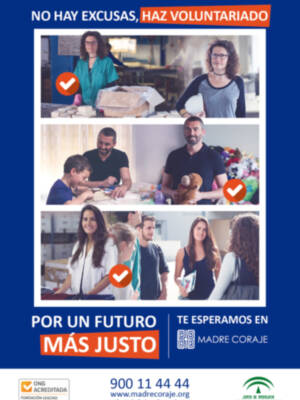 Madre Coraje relanza su campaña ‘No hay excusas’ en busca de personas voluntarias y solidarias