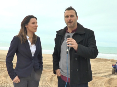 El Ayuntamiento de Chipiona acondiciona las playas afectadas por el temporal de cara a Semana Santa