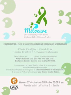 El Viernes 22 de Junio, en el Restaurante "La Raza", cena benéfica para la investigación de enfermedades Mitocondriales