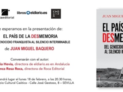 Presentación de 'El país de la desmemoria' de Juan Miguel Baquero