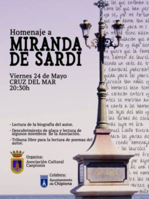 La Asociación Cultural Caepionis trata de sacar del olvido la figura y la obra de Miranda de Sardi con un acto el viernes en la Cruz del Mar
