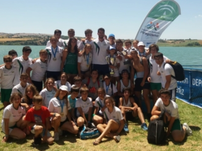 El Campeonato de Andalucía de media maratón de piragüismo, para el Náutico Sevilla