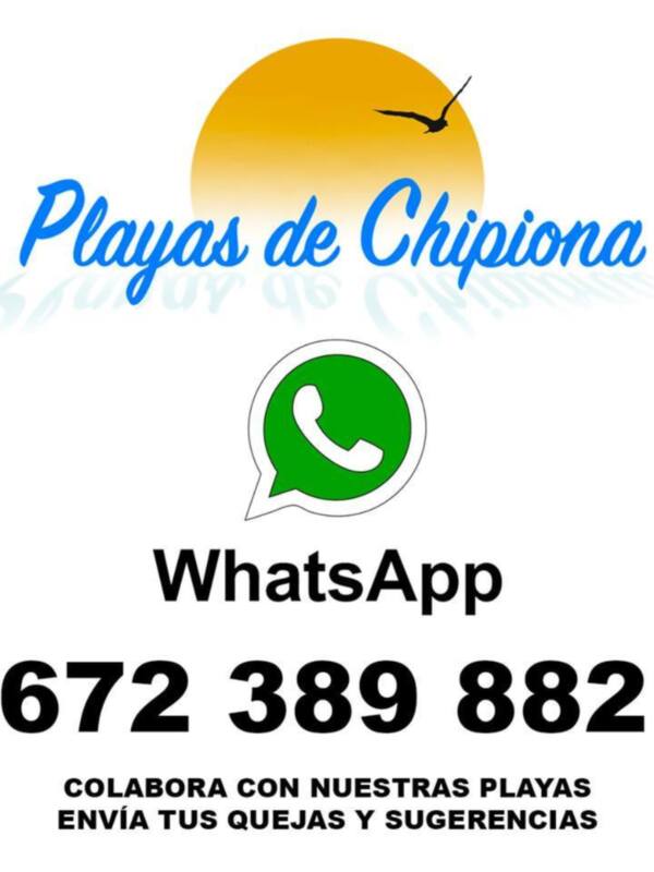Playas de Chipiona. WhatsApp: 6723899882. Colabora con nuestras playas, envía tus quejas y sugerencias.