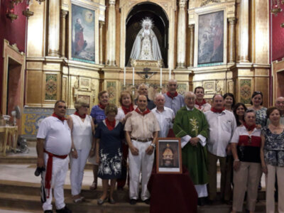 Los navarros/as afincado en Sevilla celebraron  la misa extraordinaria en honor a San Fermín