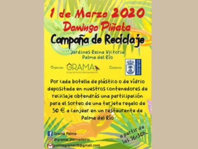 1 de Marzo de 2020, campaña de reciclaje en Palma del Río, Córdoba.