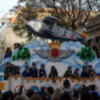 La carroza de la Cabalgata de Reyes mago está Coronada con el antiguo avión llamado Jesús del Gran Poder por cumplirse 100 año de Tablada