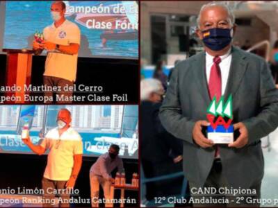 El CAND Chipiona reconocido por partida triple en la Gala de la Vela Andaluza