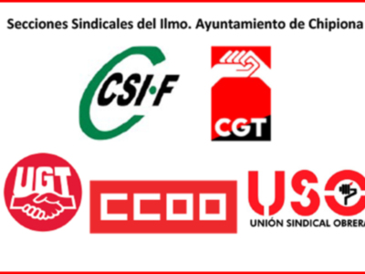 Las cinco secciones sindicales del Ayuntamiento de Chipiona proponen conjuntamente mejoras en la atención telefónica