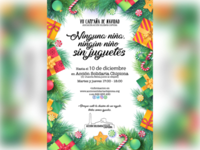 Ampliado hasta el 10 de diciembre el plazo para inscribirse en la campaña ‘Ninguna niña, ningún niño sin juguetes’ de Acción Solidaria