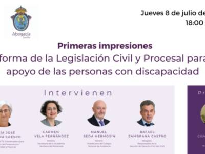 Jornada en ICAS sobre la Ley de 8/2021, "Apoyo a las personas con discapacidad".