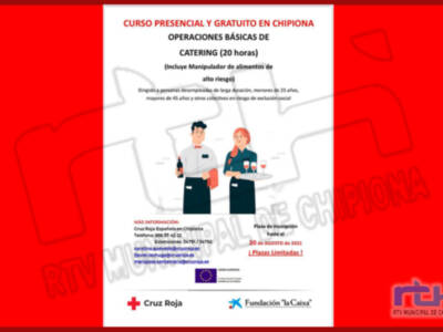 Cruz Roja lanza un curso en Chipiona un curso gratuito y presencial de operaciones básicas de catering