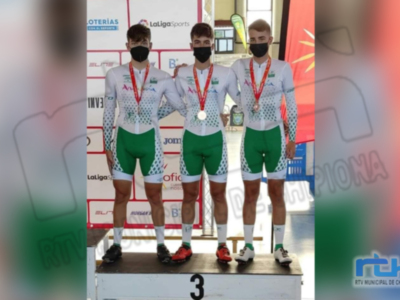 El joven ciclista chipionero Manuel Rodríguez bronce por equipos con la selección andaluza en los Campeonatos de España de Pista