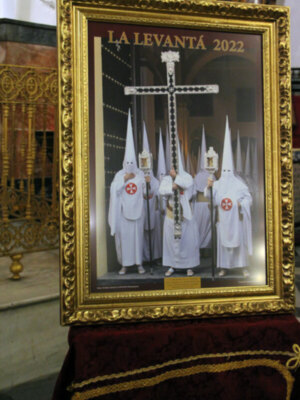 La Tertulia Cofrade ‘La Levantá’ presentó su cartel de la Semana Santa 2022 en San Juan de la Palma de Sevilla.