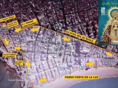Este es el recorrido de este sábado de la procesión extraordinaria número 22 de la Virgen de Regla
