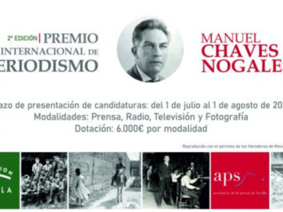  Convocada la 2ª edición · Premio Internacional de Periodismo 'Manuel Chaves Nogales'