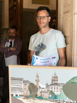 Eduardo Gómez Query vencedor en el prestigioso certamen de pintura rápida al aire libre ‘Ciudad de Lugo’