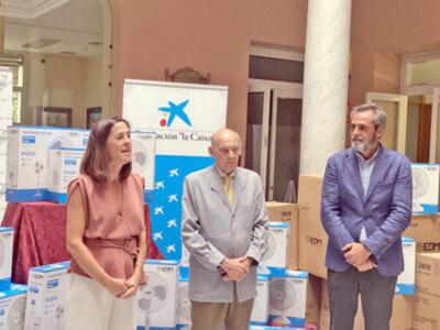 150 ventiladores con el patrocinio de la Obra Social de CaixaBank, para asociaciones y entidades que trabajan en el ámbito de la marginación social