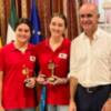 Recepción institucional en el Ayuntamiento al Club Natación Sincro Sevilla