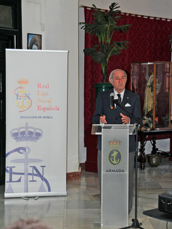 Discurso en el marco de la Real Liga Naval Española, Delegación de Sevilla.