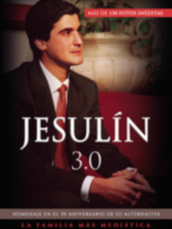 Portada del libro 'Jesulín 3.0' con el autor en traje y corbata, celebrando el 30 aniversario de la familia más mediática.