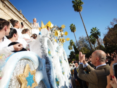 Antonio Muñoz, durante la Cabalgata de Reyes Magos del Ateneo de Sevilla.
