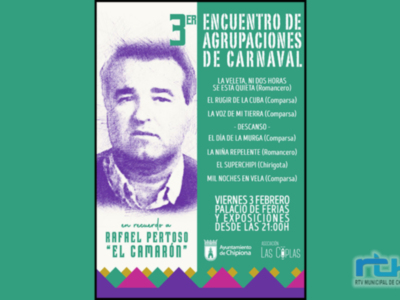 Vuelve el encuentro de agrupaciones de Carnaval en recuerdo a Rafael Pertoso ‘El Camarón’, que se celebra el viernes 3 de febrero 