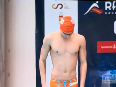 El joven nadador chipionero Antonio Luis López tercero en relevo por equipos en el Campeonato de España