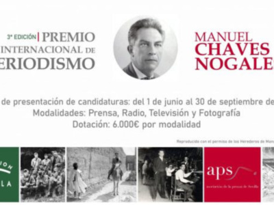La Diputación y la APS convocan la 3ª edición del Premio Internacional de Periodismo Manuel Chaves Nogales